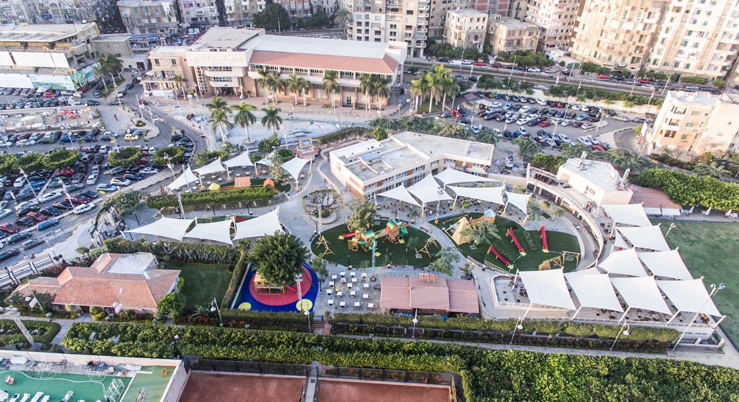 pictures shows the Sporting Club in Alexandria – Picture in the bottom left featuring Squash Courts with one outdoor squash court