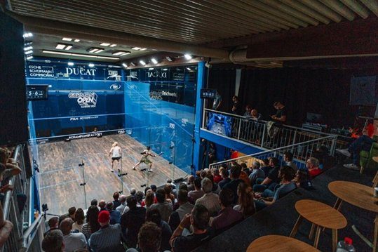 The Glass court at Sportwerk Hamburg, venue of the German Open 2025