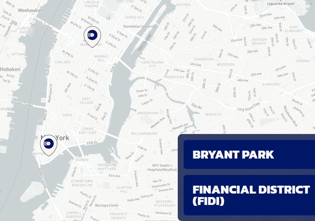 Two locations, one mission: Open Squash serves the Midtown and Financial District communities with purpose-driven squash facilities.