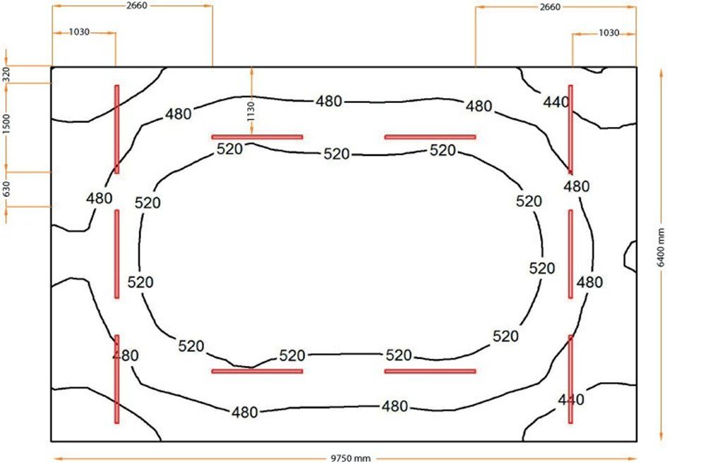 Example Lighting Calculation for a Squash Court